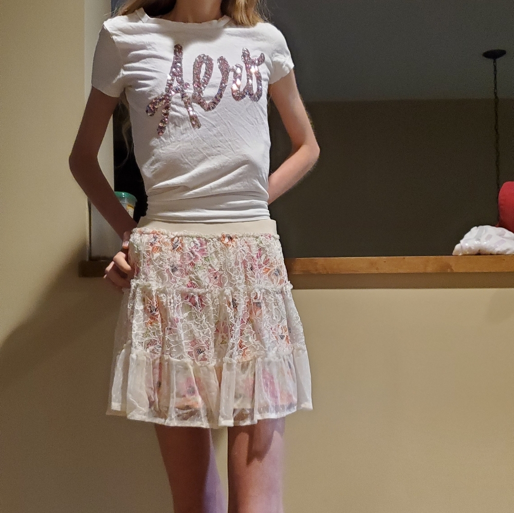 Aeropostale Flower Lace Skirt (xs)